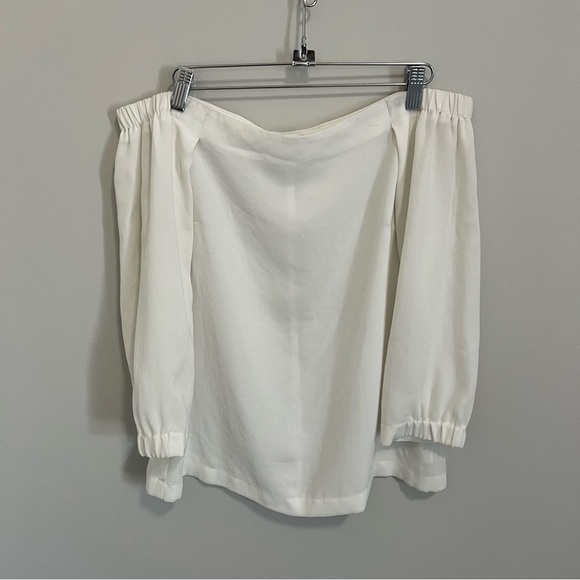 Aritzia Babaton Rodrigo Blouse Off Shoulder White Blouse - Picture 7 of 15